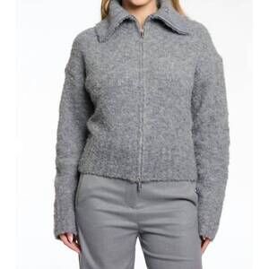 NEW RINO & PELLE boi cardigan zipper jacket in grey